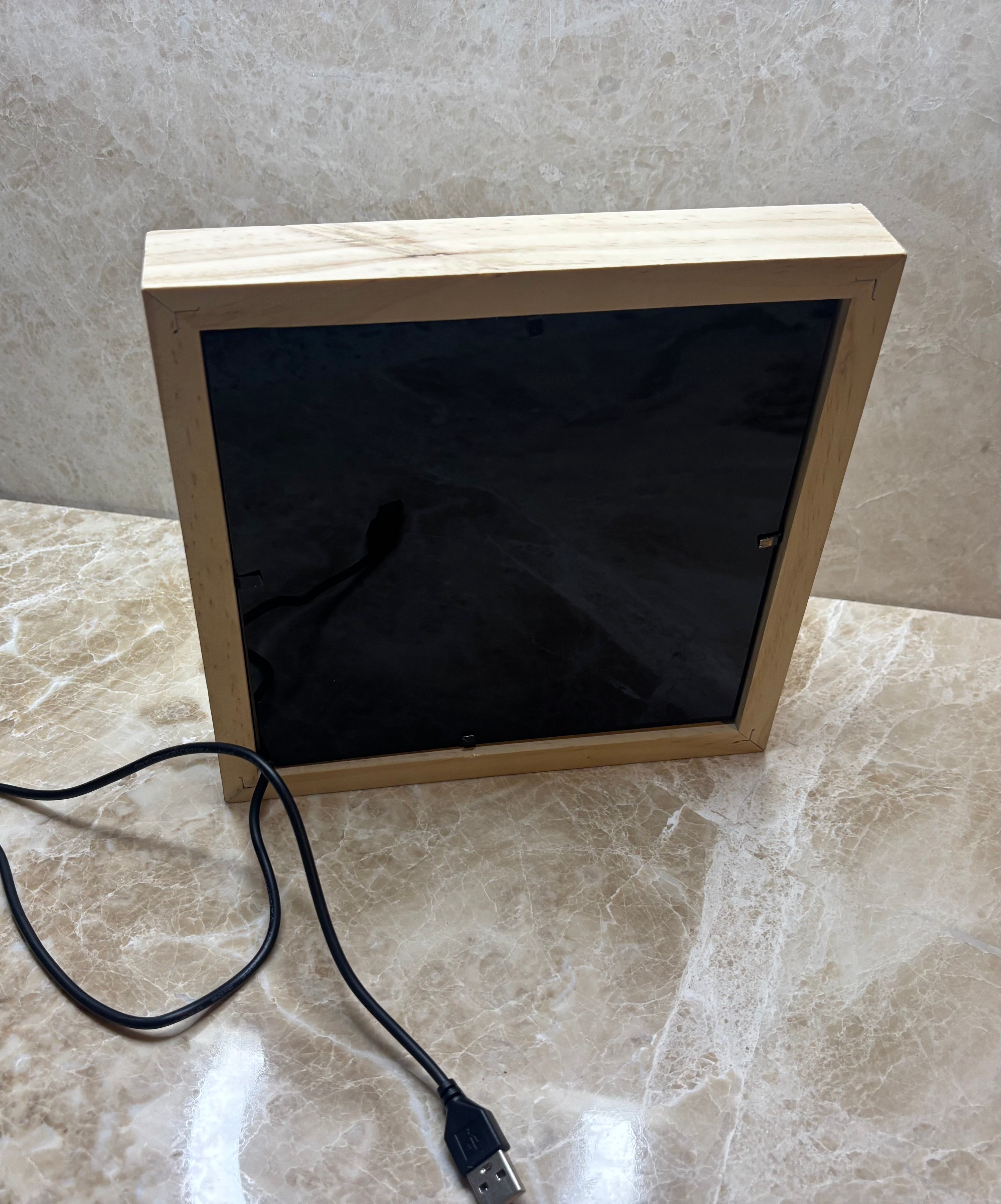 'Inner Light ' Sacred geometry mirror light frame.