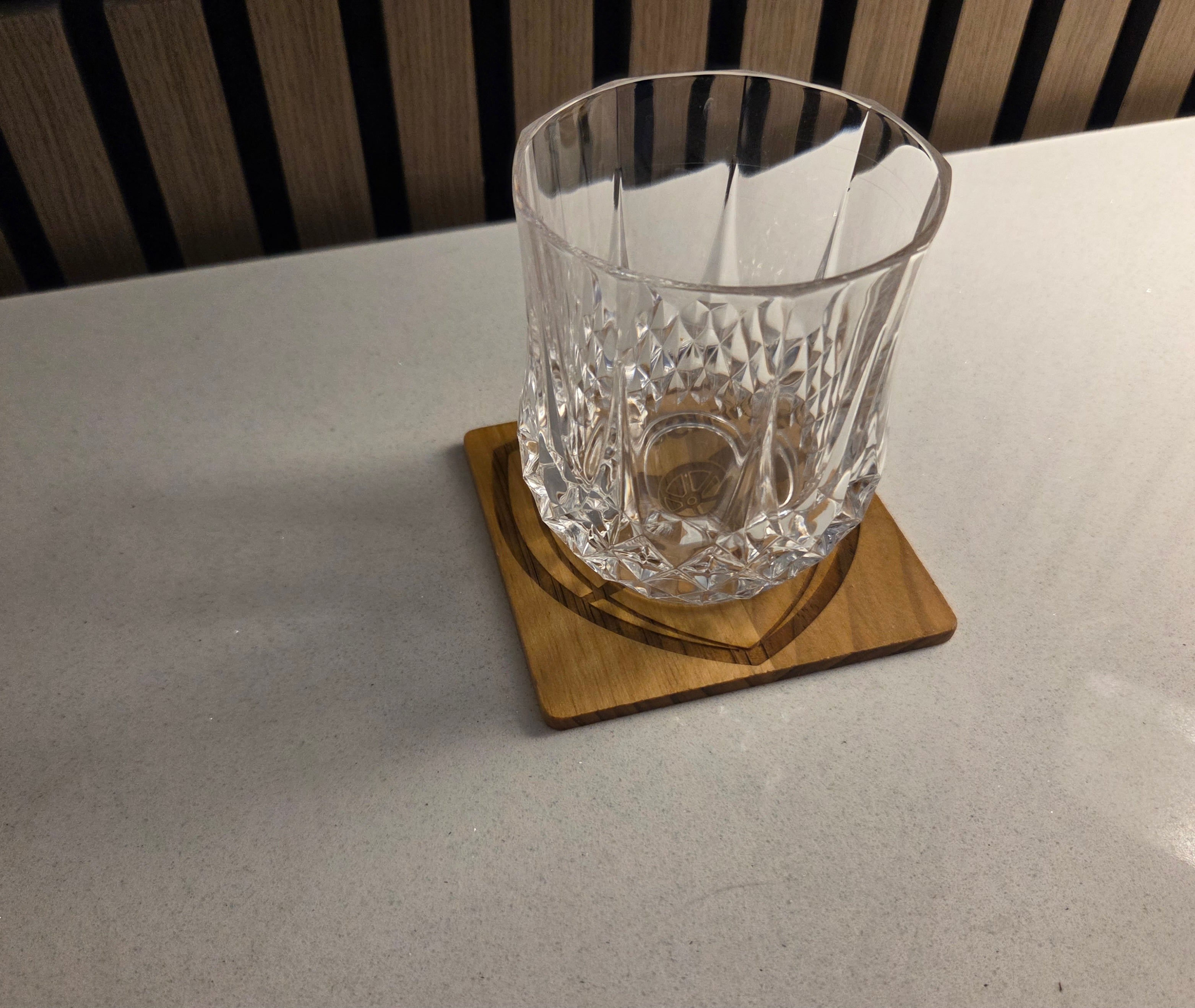 Football Emblem Wooden Engraved Coasters (Set of 4)