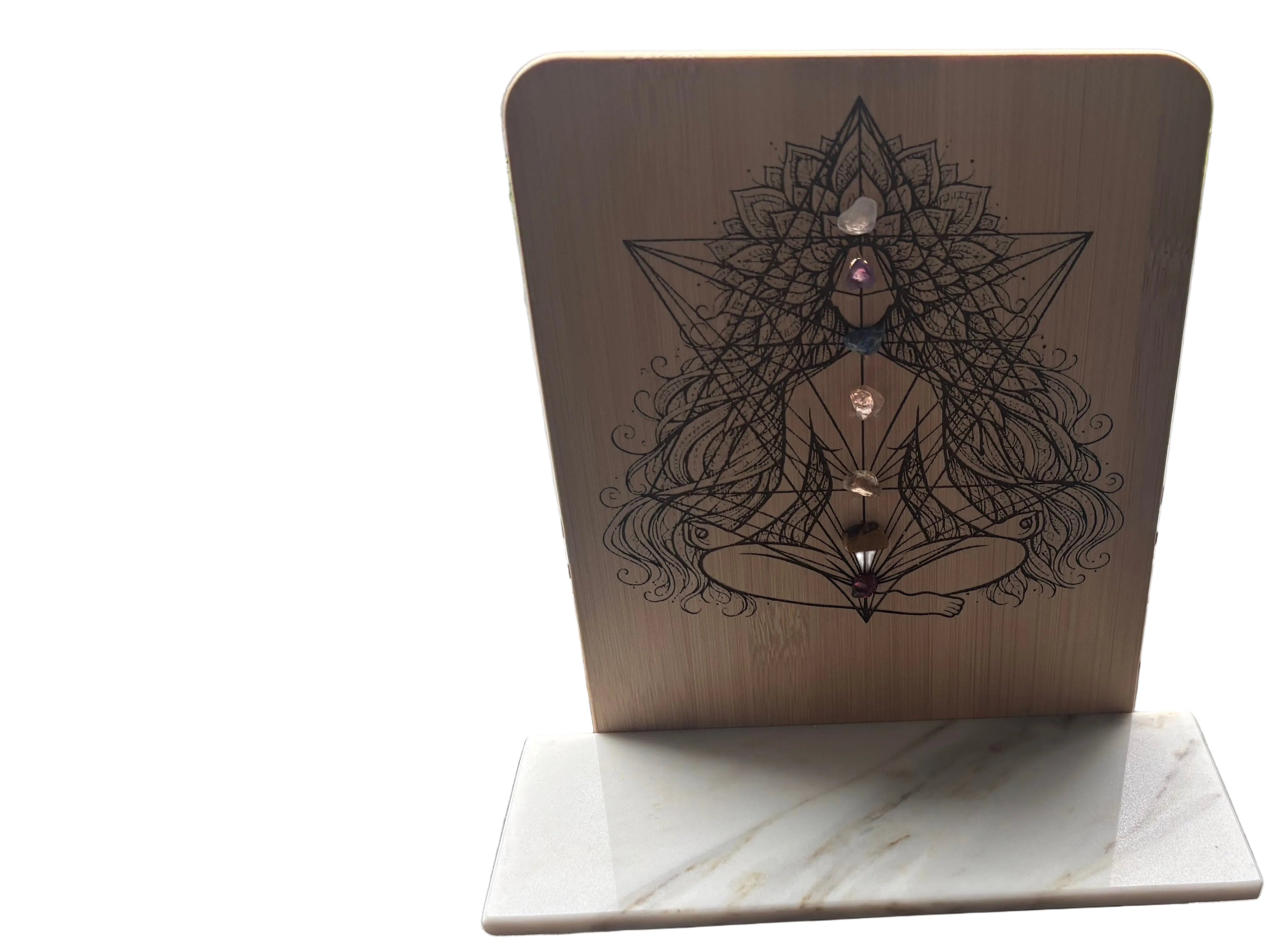 Chakra Altar Decor – 7 Chakra Crystal Display, Spiritual Meditation Altar, Energy Healing Decor UK