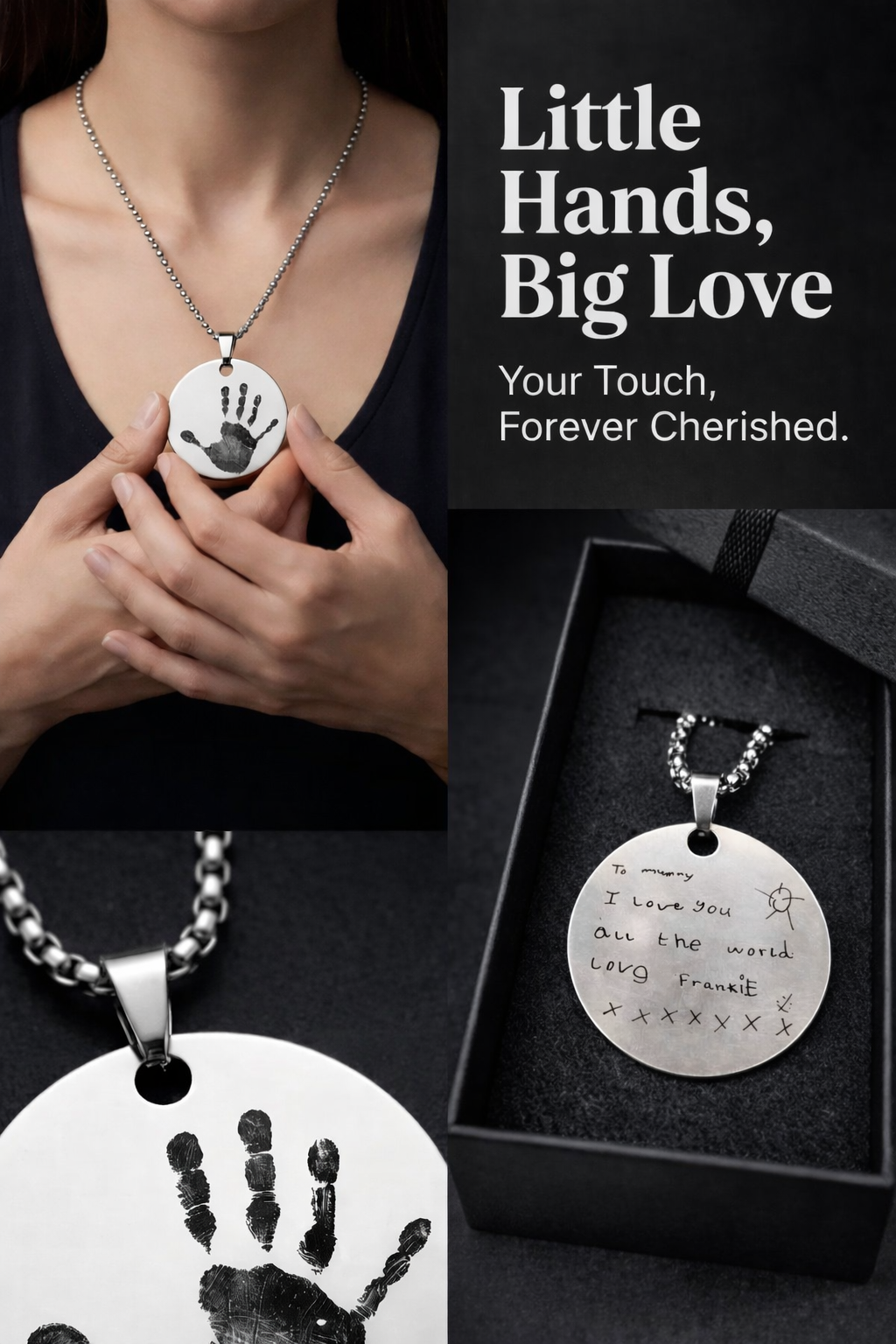Little hands Big love Personalised Forever Pendant