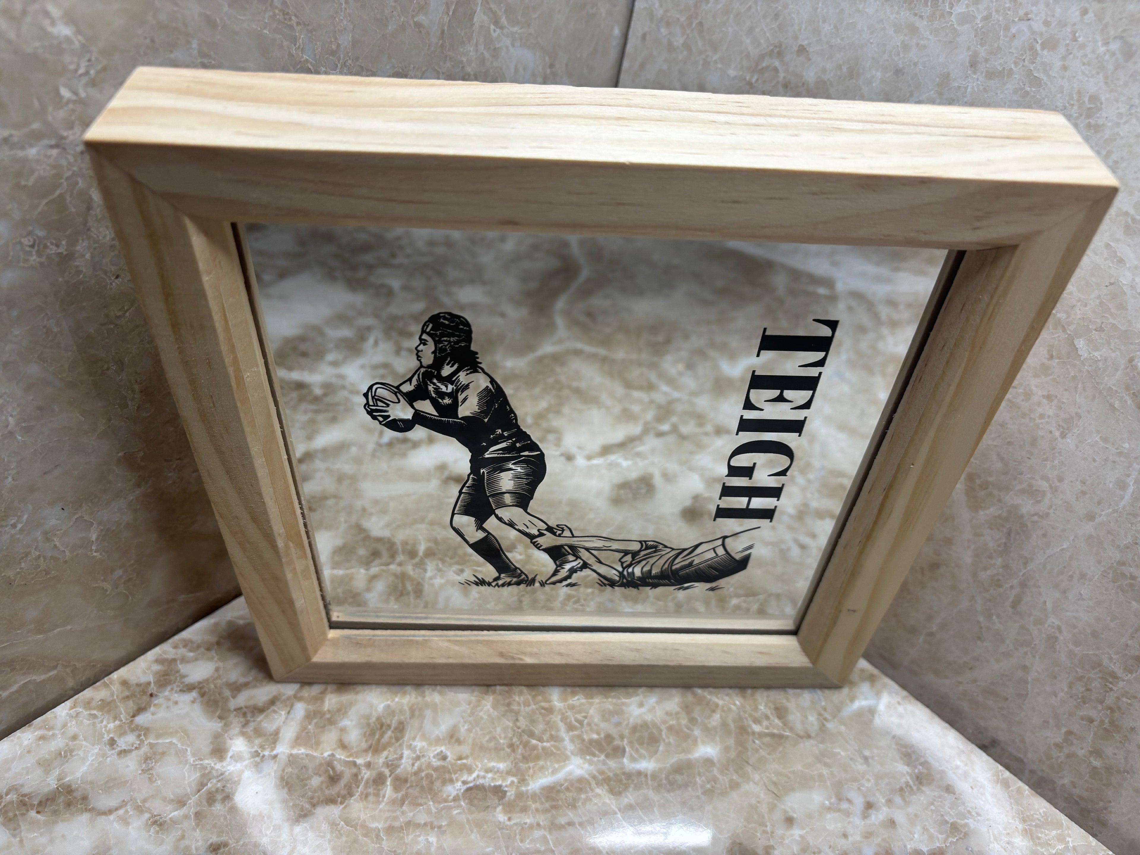 'Moments that Glow' customised LED mirrored frame