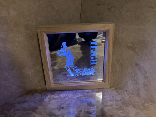 'Moments that Glow' customised LED mirrored frame