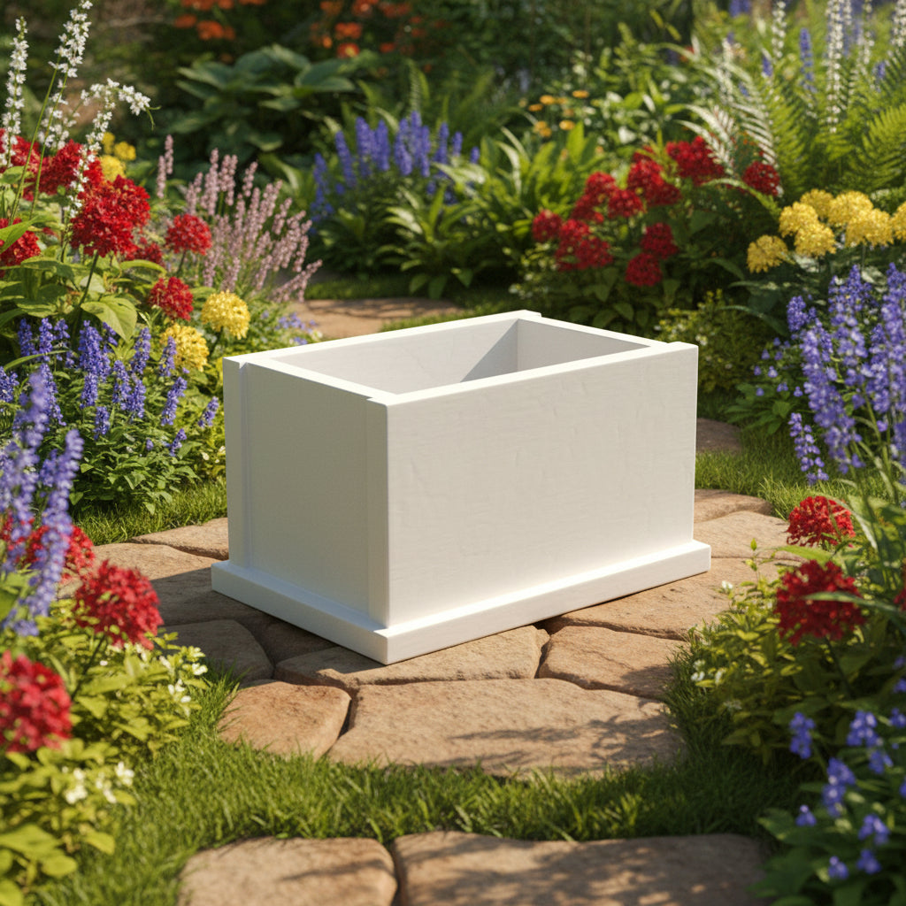 Medium quartz stone garden/table/window sill planter