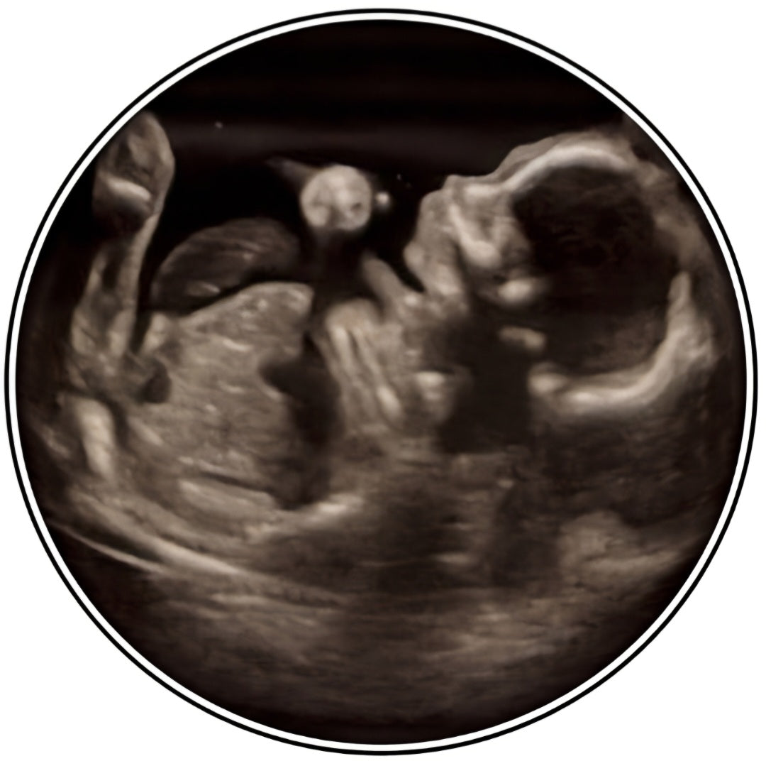 Personalised baby scan plaque and quartz stone stand