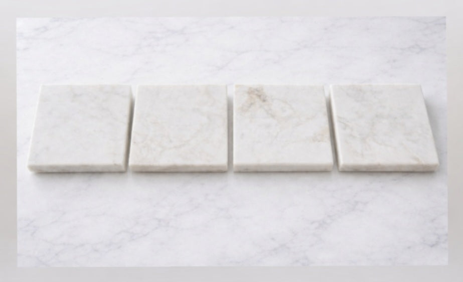 Engineered Quartz Stone Coasters – Set of 4 (100mm x 100mm x 20mm)