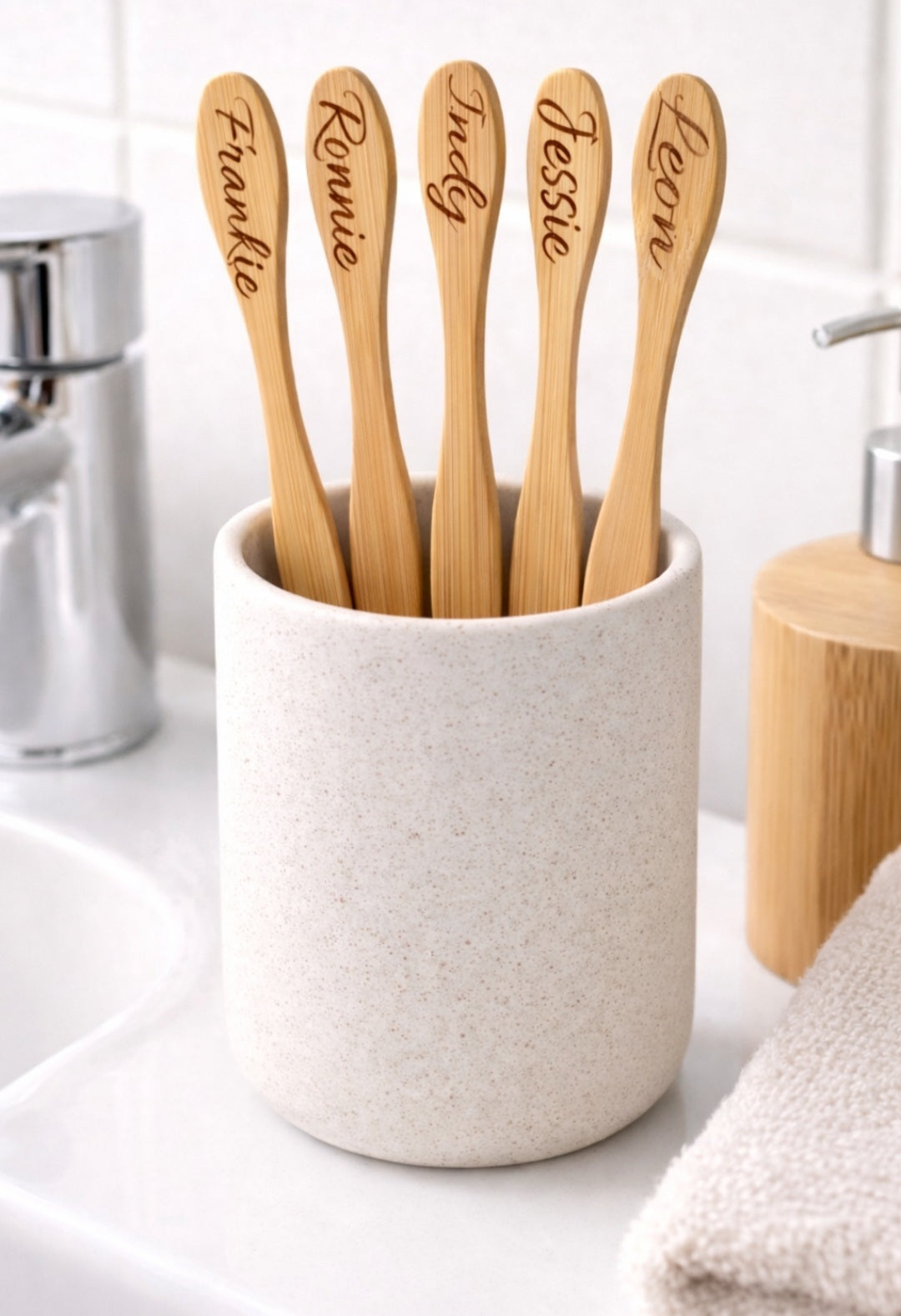 Personalised Toothbrushes Set of 5