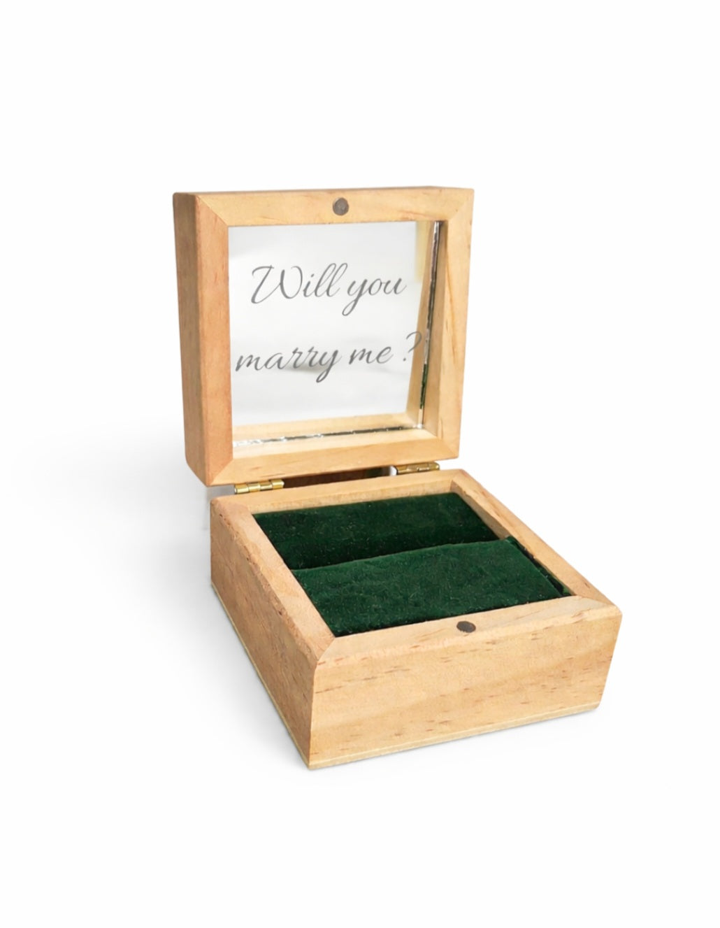 Personalised Proposal Box, Engraved Ring Box, Wooden Engagement Box, Will You Marry Me Box, Custom Wedding Proposal
