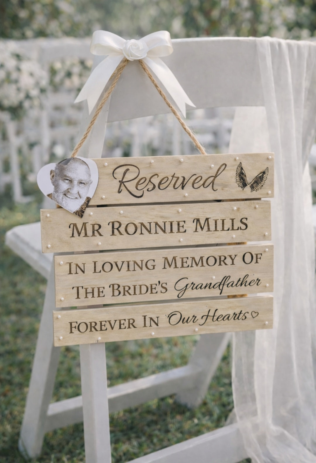 Wedding Memorial Seat Sign