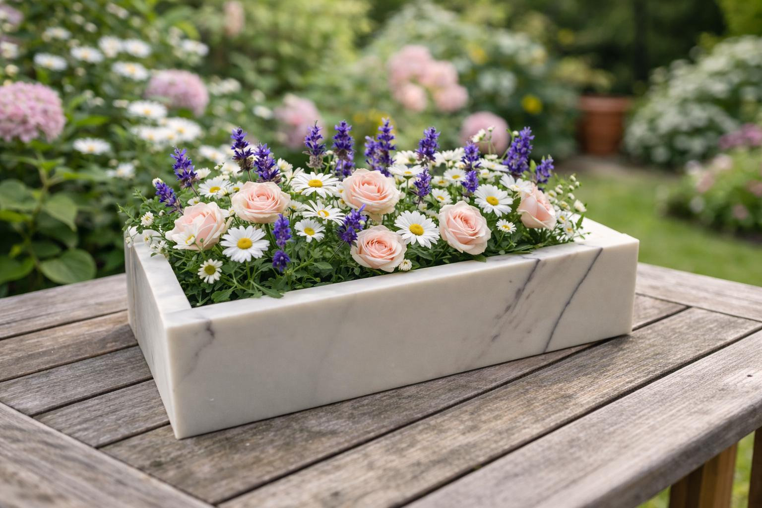 Luxury quartz display planter