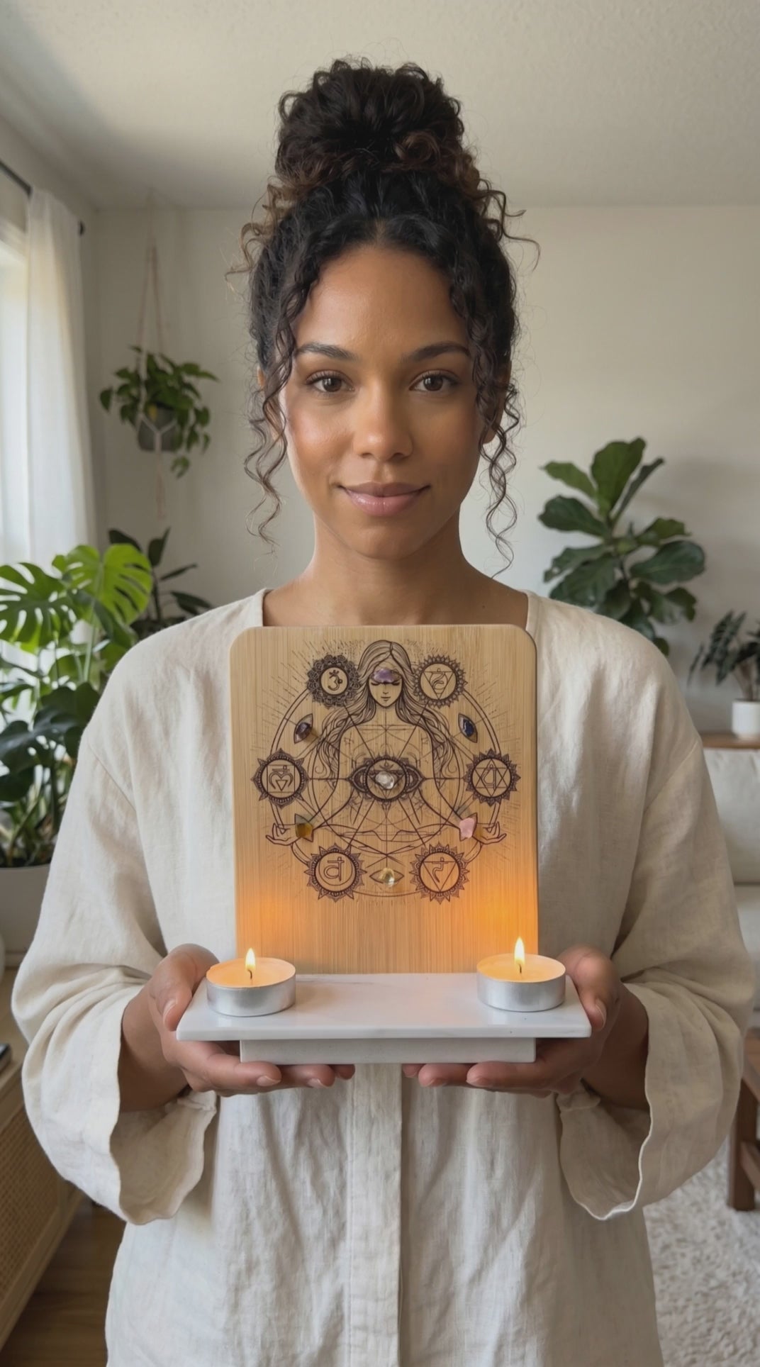 Chakra Altar Decor – 7 Chakra Crystal Display, Spiritual Meditation Altar, Energy Healing Decor UK