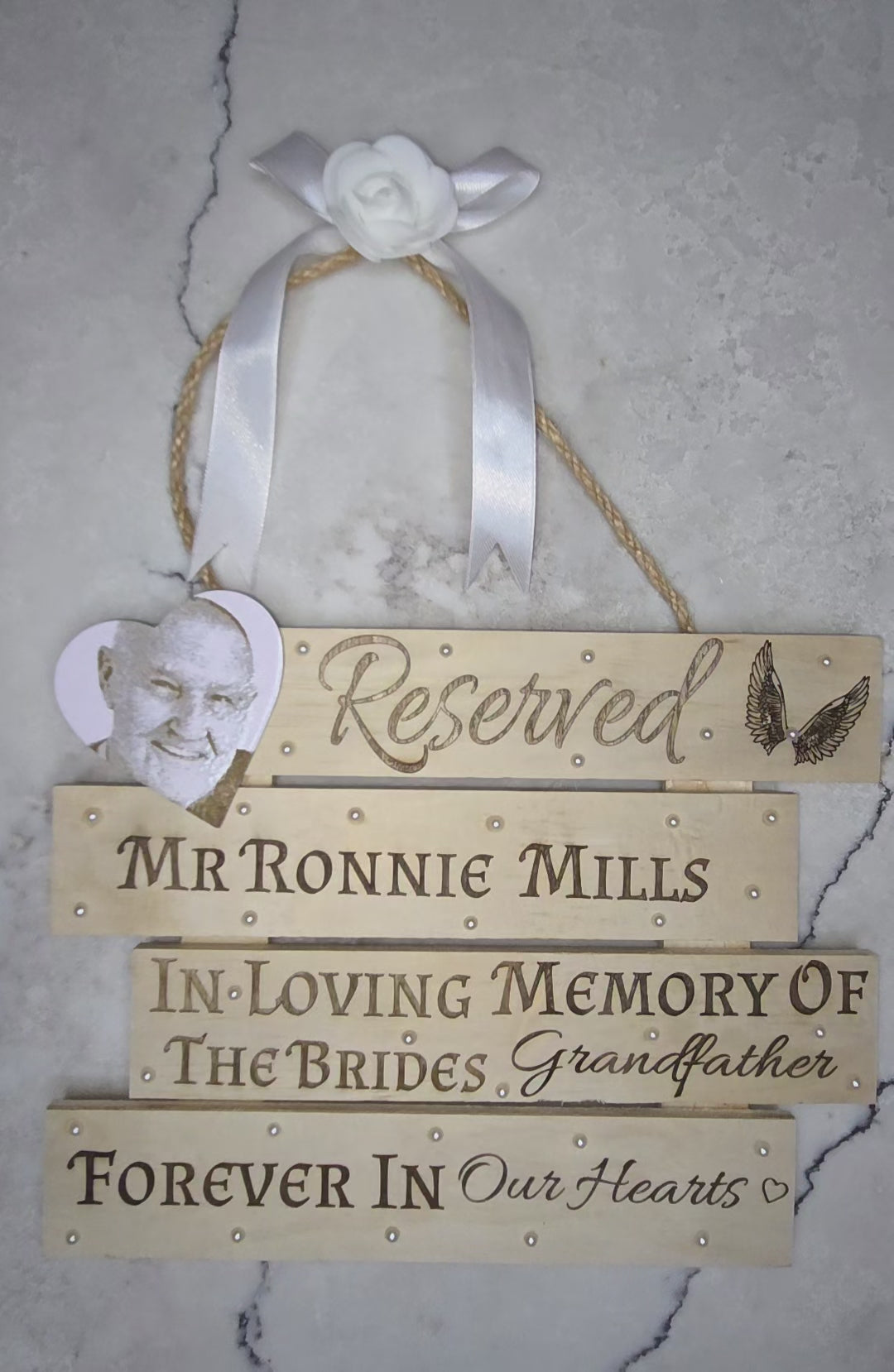 Wedding Memorial Seat Sign