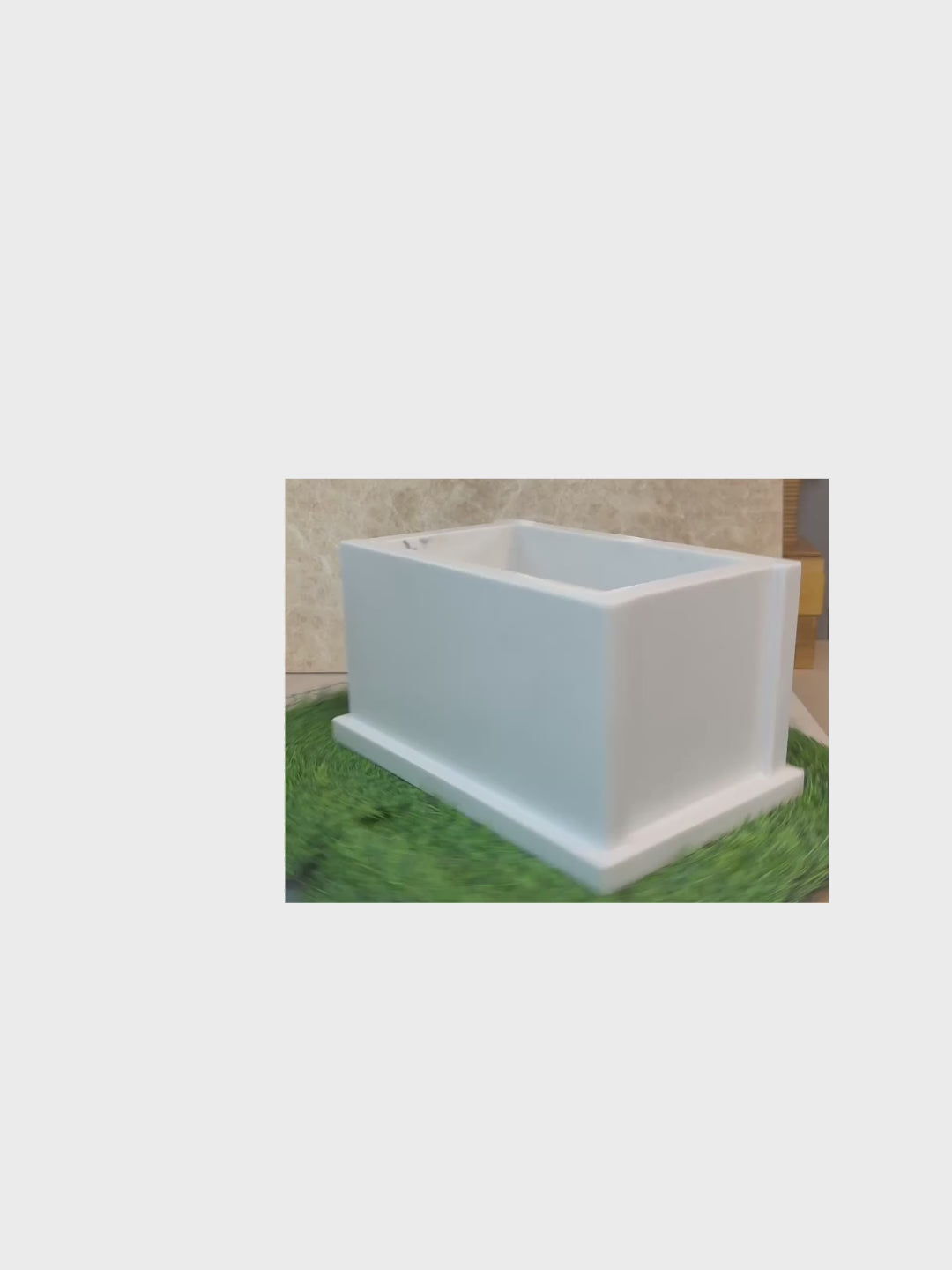 Medium quartz stone garden/table/window sill planter